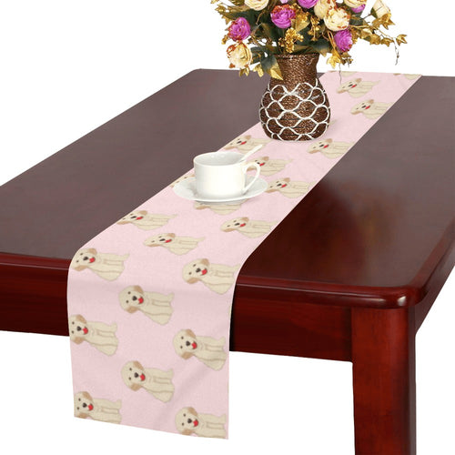 Golden Retriever Pattern Print Design 02 Table Runner