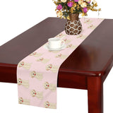 Golden Retriever Pattern Print Design 02 Table Runner