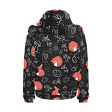 fox sleeping fox pattern Men's Padded Hooded Jacket