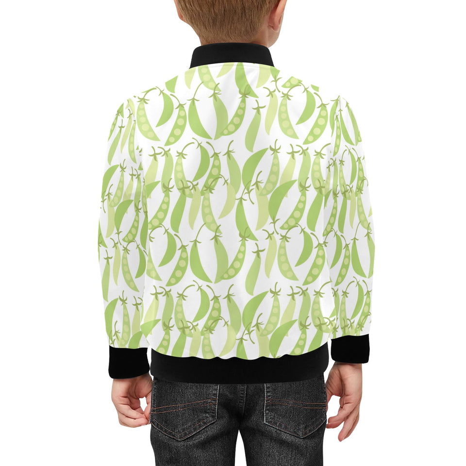 Green Peas Pattern Print Design 03 Kids' Boys' Girls' Bomber Jacket