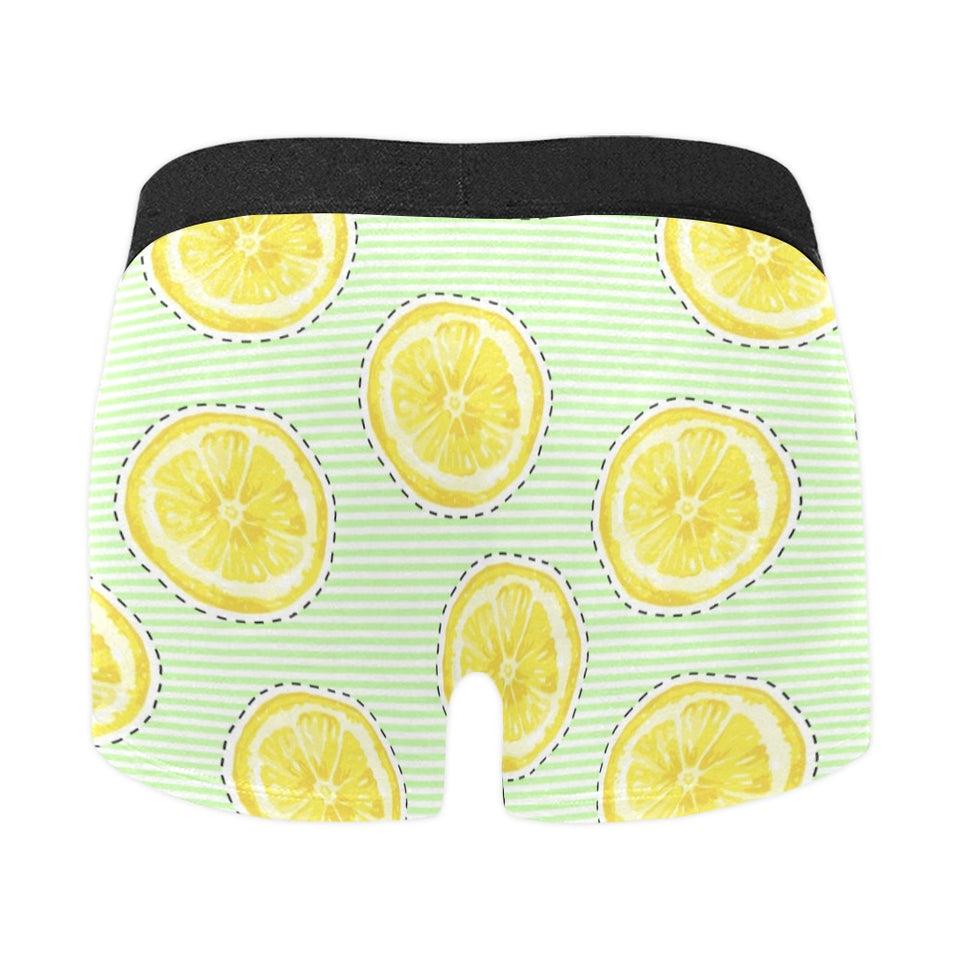 slice of lemon pattern Men's All Over Print Boxer Briefs Men's Underwear