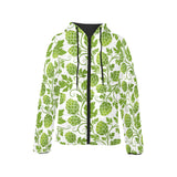 Hop design pattern Women's Padded Hooded Jacket