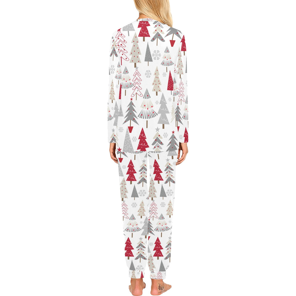 Cute Christmas tree pattern Women's All Over Print Pajama Set