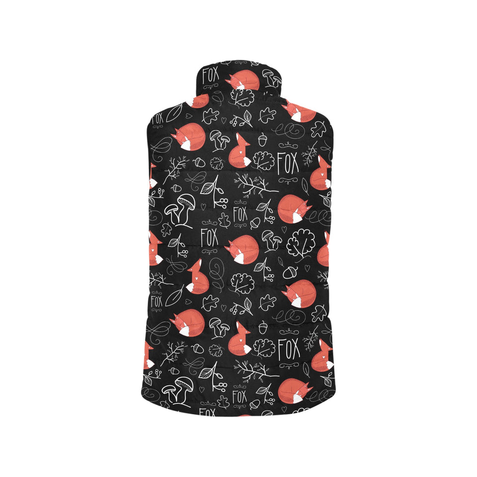 fox sleeping fox pattern Women's Padded Vest