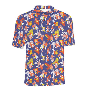 Goldfish Pattern Print Design 04 Men's All Over Print Polo Shirt