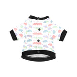 Hippopotamus Pattern Print Design 03 All Over Print Pet Dog Round Neck Fuzzy Shirt