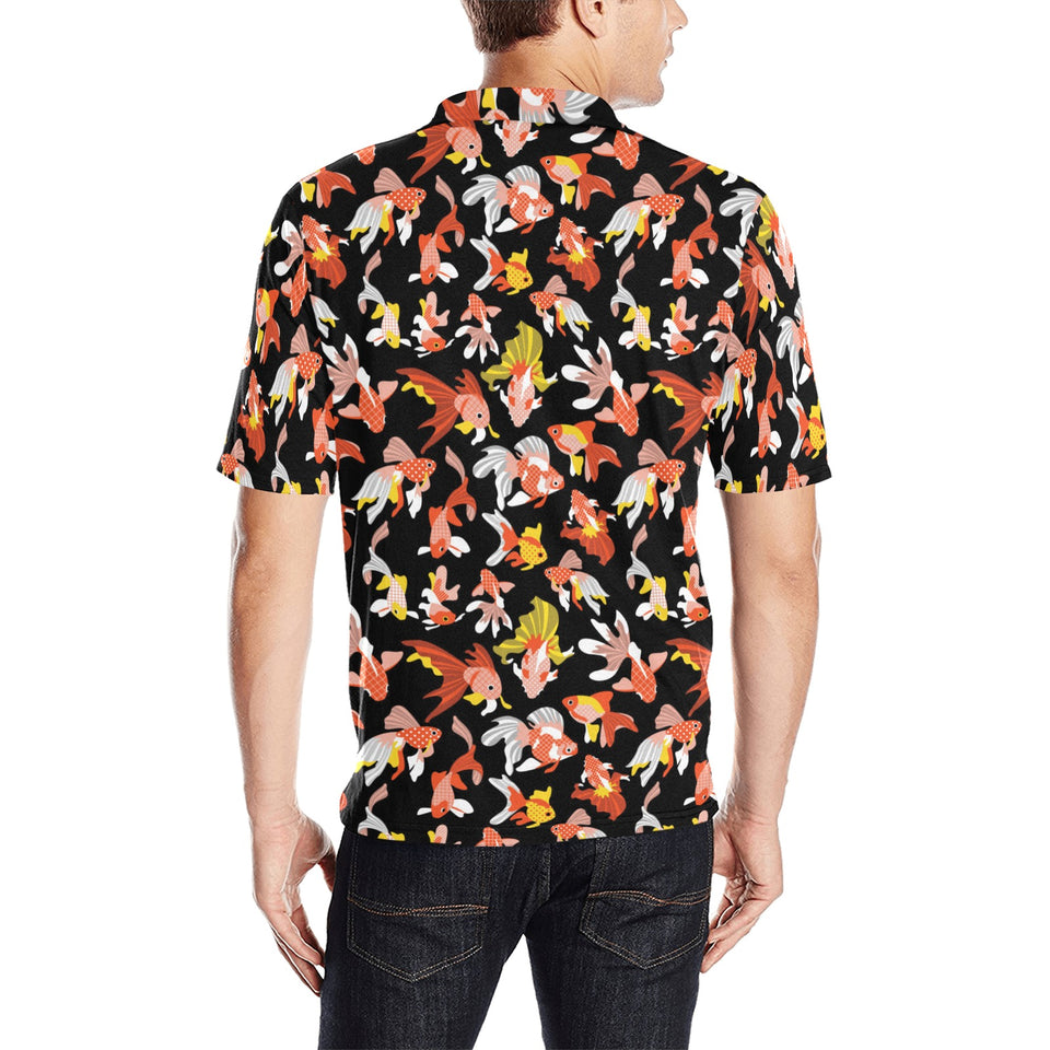 Goldfish Pattern Print Design 03 Men's All Over Print Polo Shirt