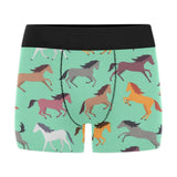 Colorful horses pattern Men's All Over Print Boxer Briefs Men's Underwear