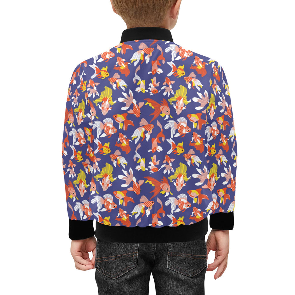 Goldfish Pattern Print Design 04 Kids' Boys' Girls' Bomber Jacket