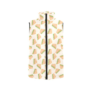 Sandwich Pattern Print Design 01 Women's Padded Vest