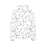 Garlic pattern black white Kids' Boys' Girls' Padded Hooded Jacket