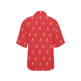 strawberry texture skin pattern Women's All Over Print Hawaiian Shirt