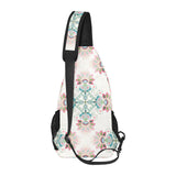 Square floral indian flower pattern All Over Print Chest Bag
