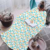 Fried Eggs Pattern Print Design 04 Blanket Robe with Sleeves