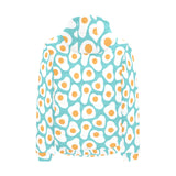 Fried Eggs Pattern Print Design 04 Men's Padded Hooded Jacket