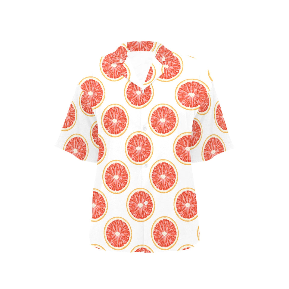 Grapefruit pattern Women's All Over Print Hawaiian Shirt