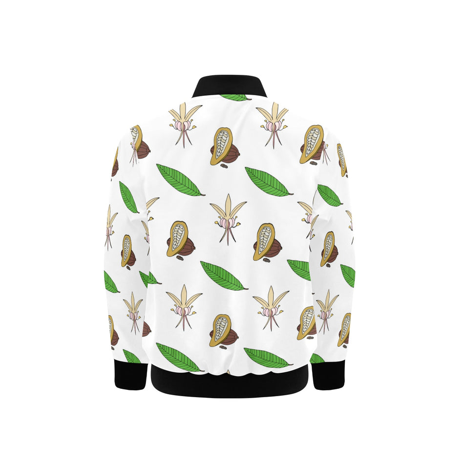 Color hand drawn cacao pattern Kids' Boys' Girls' Bomber Jacket