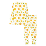 oranges leaves pattern Women's All Over Print Pajama Set