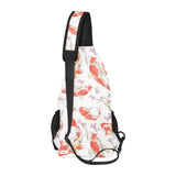 Watercolor Koi Fish Carp Fish pattern All Over Print Chest Bag