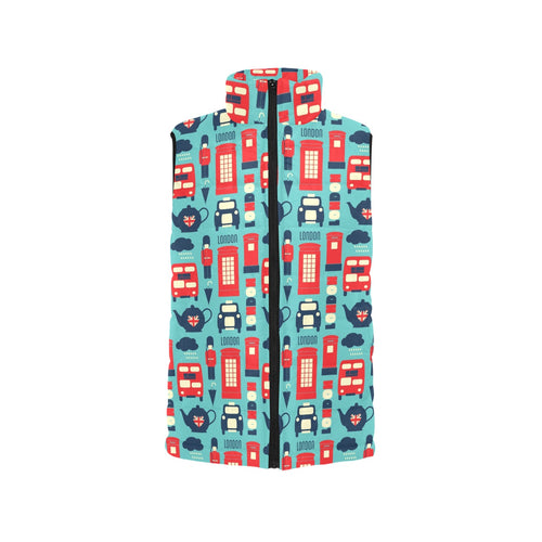 British Pattern Print Design 04 Men's Padded Vest