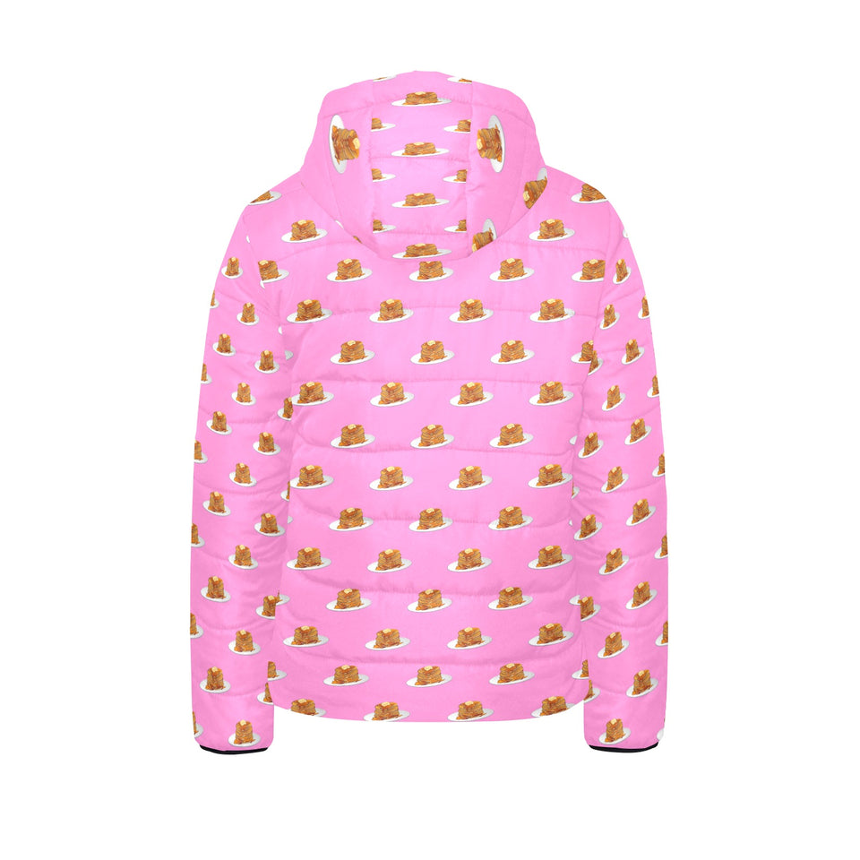 Pancake Pattern Print Design 04 Kids' Boys' Girls' Padded Hooded Jacket