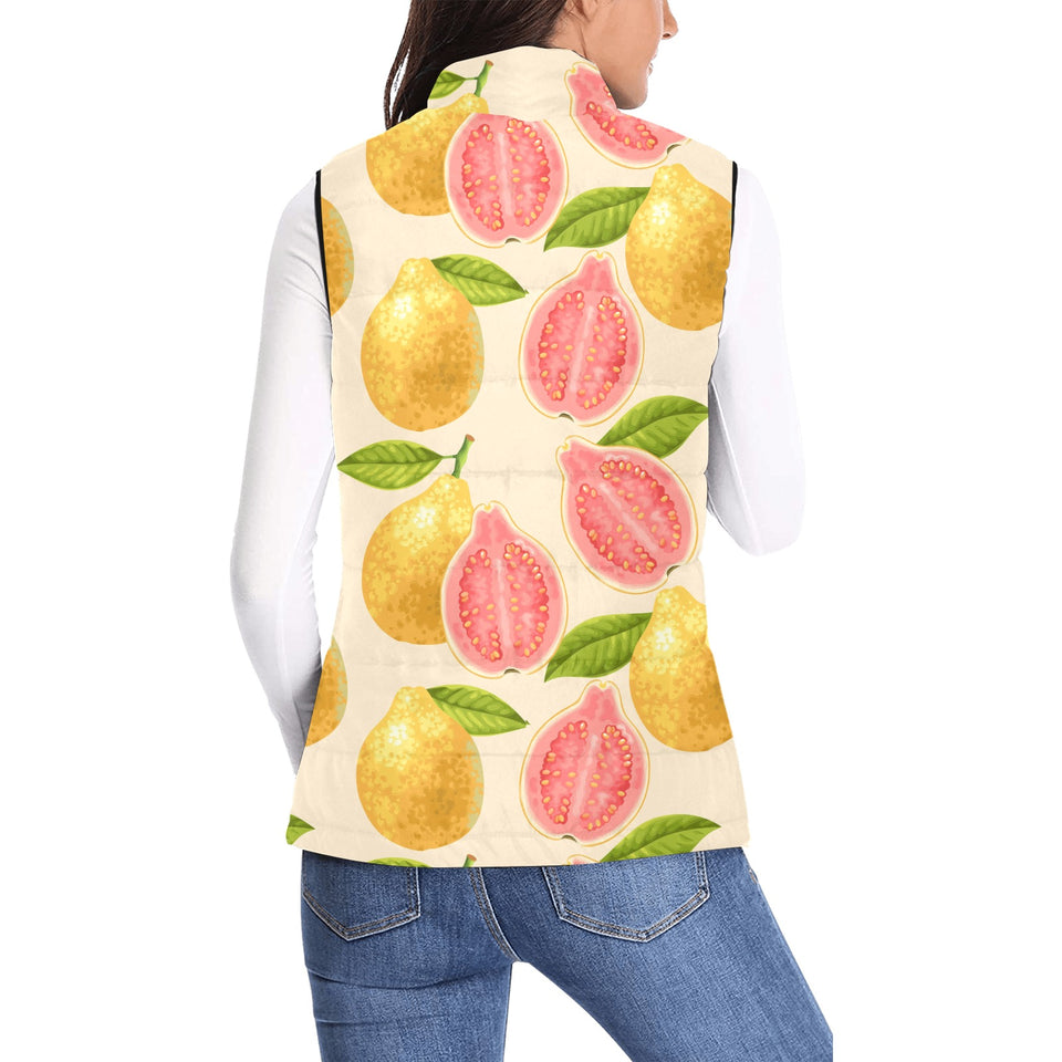 Beautiful guava pattern Women's Padded Vest