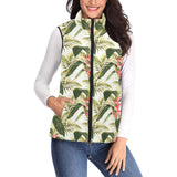 heliconia pattern Women's Padded Vest