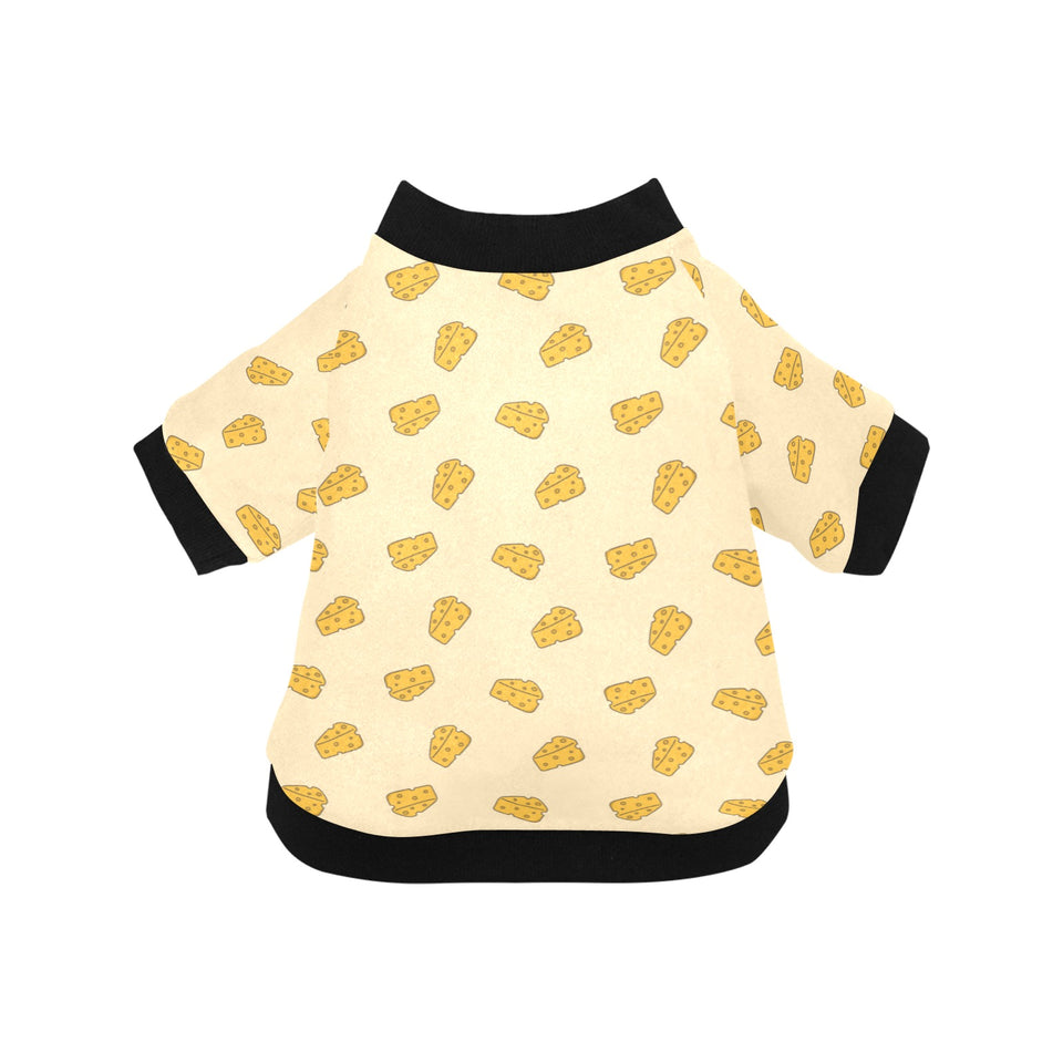 Cheese pattern All Over Print Pet Dog Round Neck Fuzzy Shirt