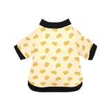 Cheese pattern All Over Print Pet Dog Round Neck Fuzzy Shirt