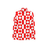Canada Pattern Print Design 05 Women's Long Sleeve Polo Shirt