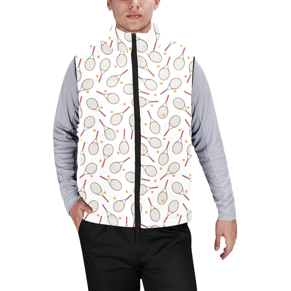 Tennis Pattern Print Design 04 Men's Padded Vest