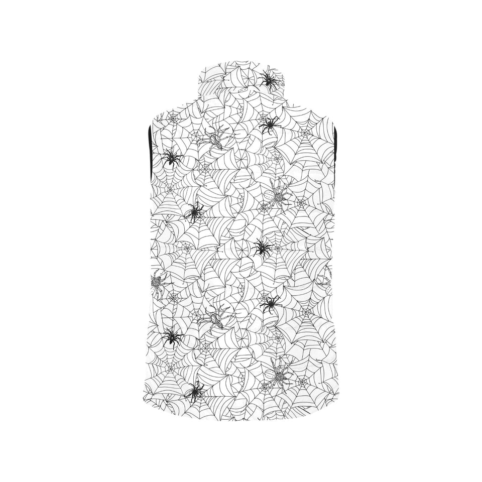 Spider web cobweb pattern Men's Padded Vest