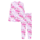 Pink flamingo flower pattern Women's All Over Print Pajama Set