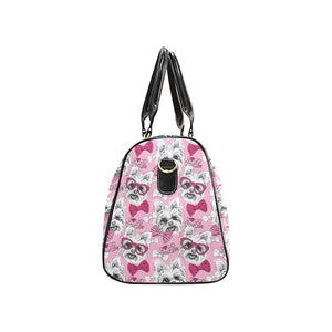 Yorkshire Terrier Pattern Print Design 03 Travel Bag