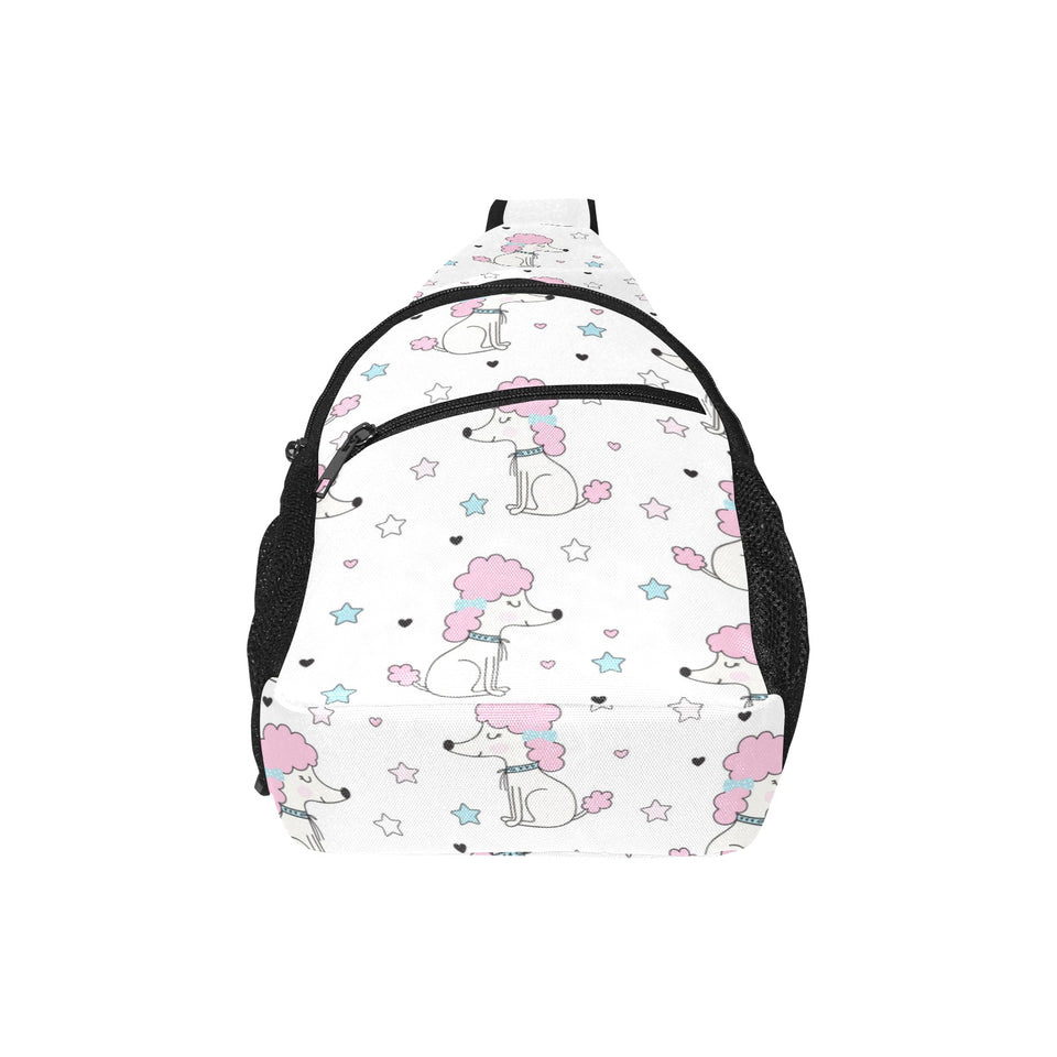 Cute poodle dog star pattern All Over Print Chest Bag