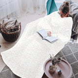 arabic white pattern Blanket Robe with Sleeves