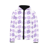 Hedgehog Pattern Print Design 05 Kids' Boys' Girls' Padded Hooded Jacket