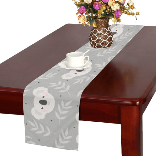 Cute koala leaves pattern Table Runner
