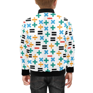 Math Pattern Print Design 05 Kids' Boys' Girls' Bomber Jacket