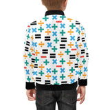 Math Pattern Print Design 05 Kids' Boys' Girls' Bomber Jacket