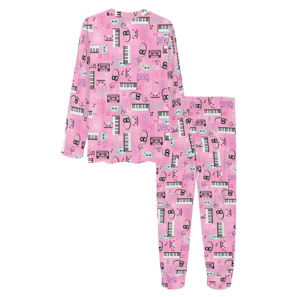 Piano Pattern Print Design 01 Women's All Over Print Pajama Set