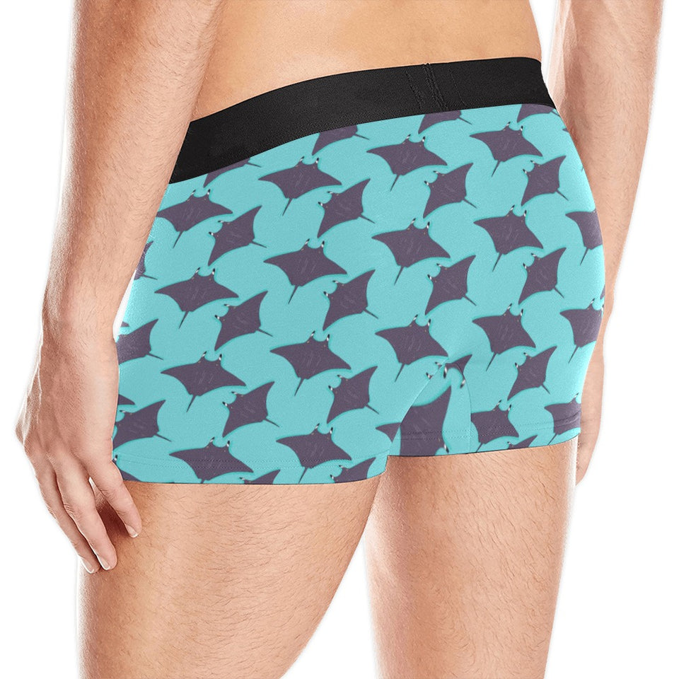 Stingray Pattern Print Design 02 Men's All Over Print Boxer Briefs Men's Underwear
