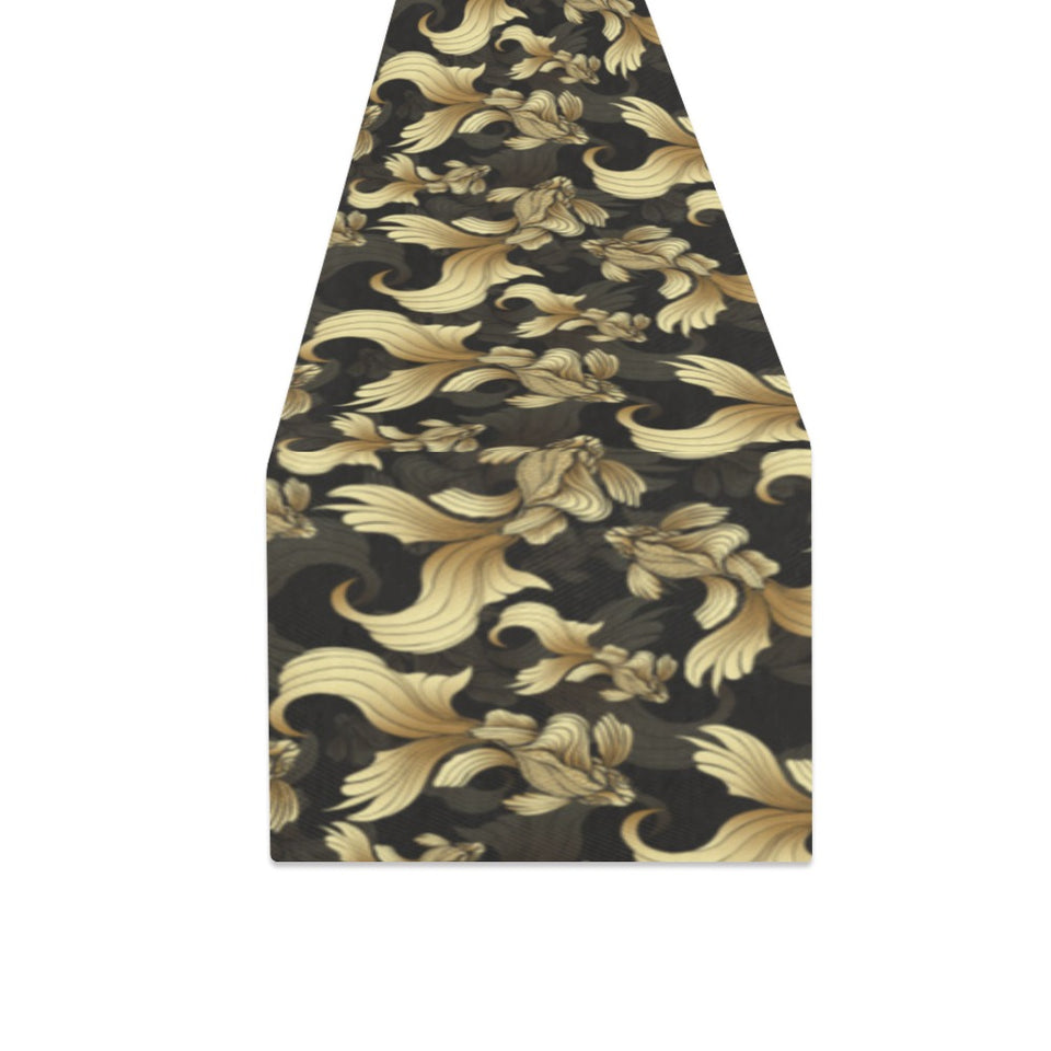 Goldfish Pattern Print Design 01 Table Runner