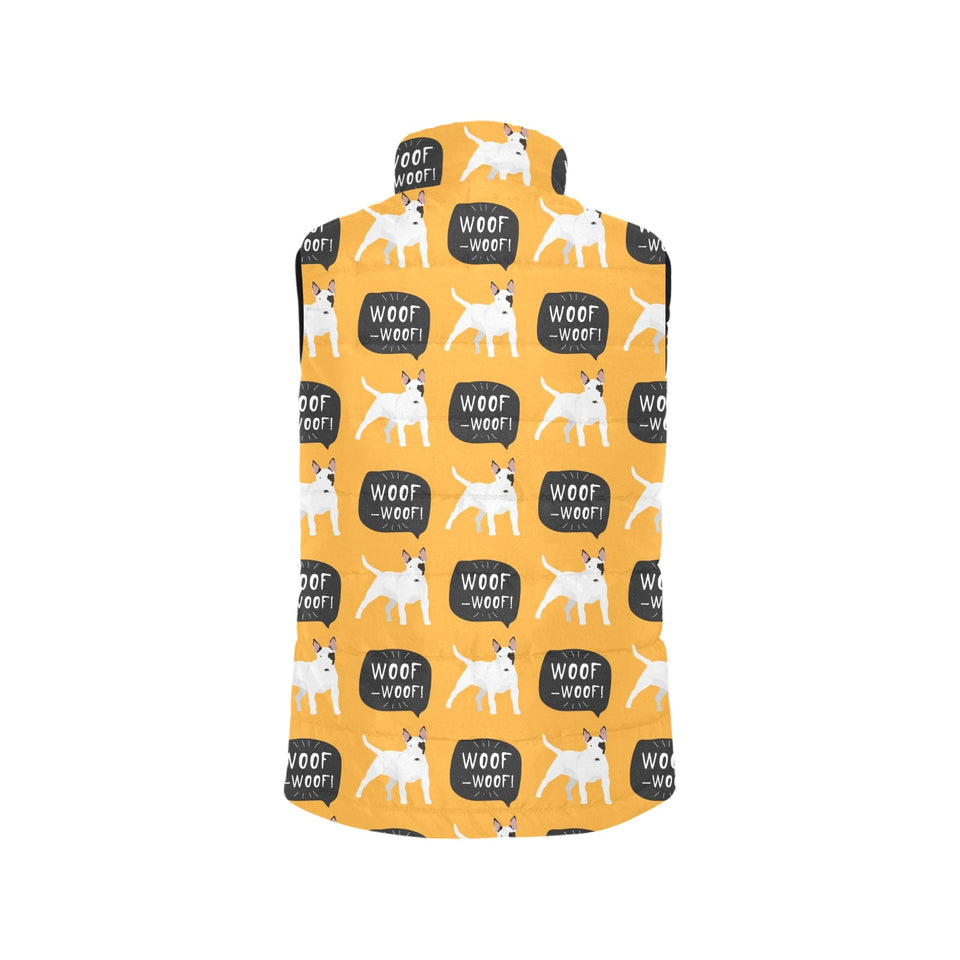 Bull Terrier Pattern Print Design 03 Men's Padded Vest
