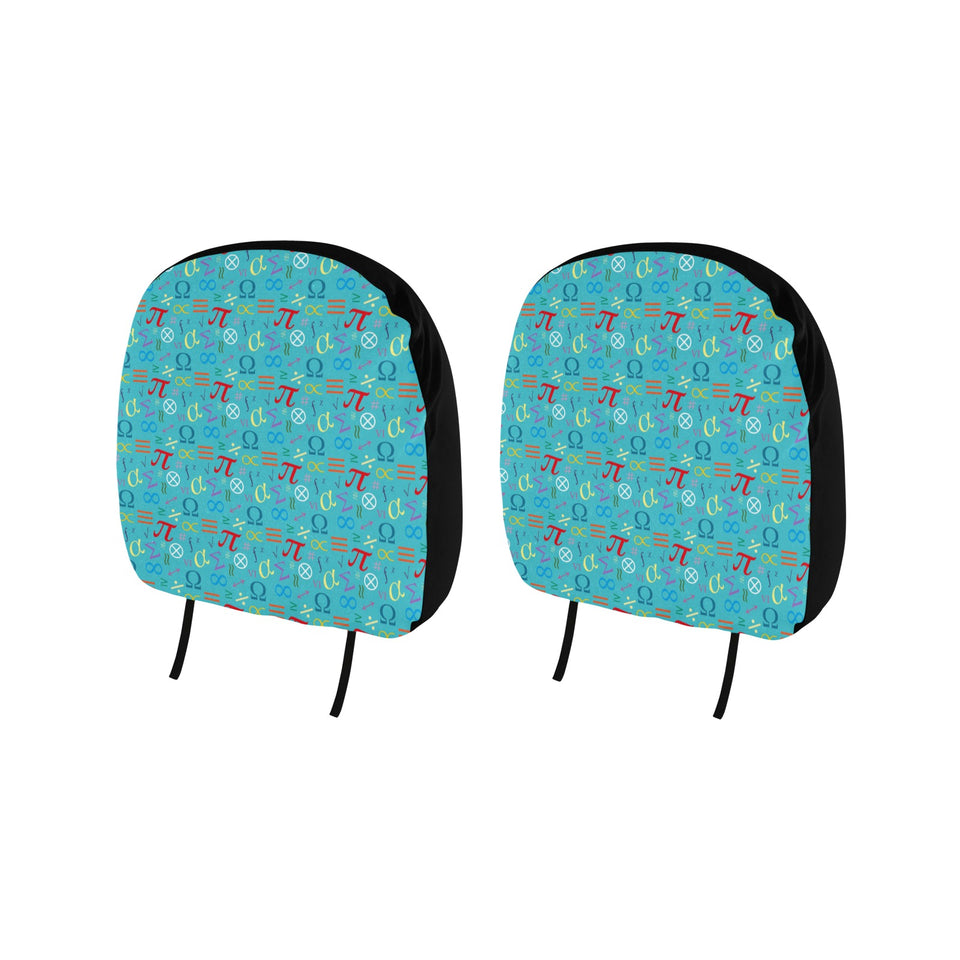 Math Pattern Print Design 02 Car Headrest Cover