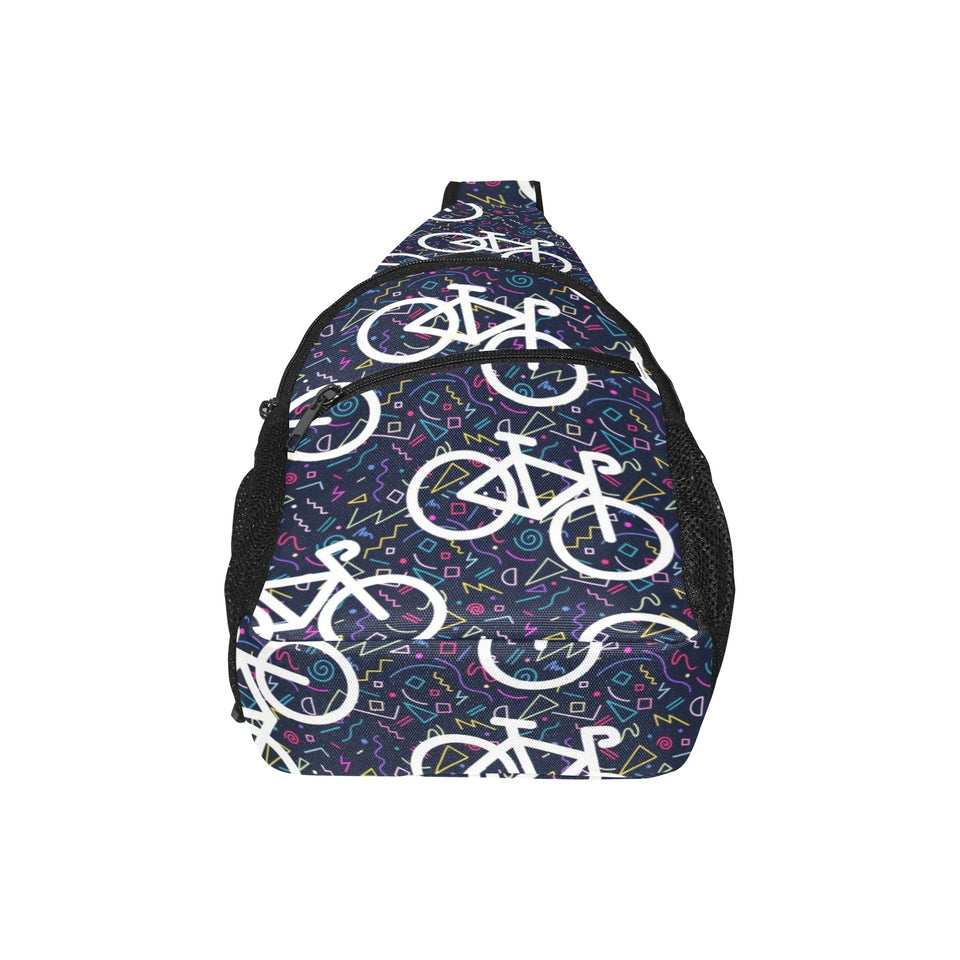 Bicycle Pattern Print Design 03 All Over Print Chest Bag