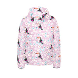 Beautiful toucan flower leaves Kids' Boys' Girls' Padded Hooded Jacket