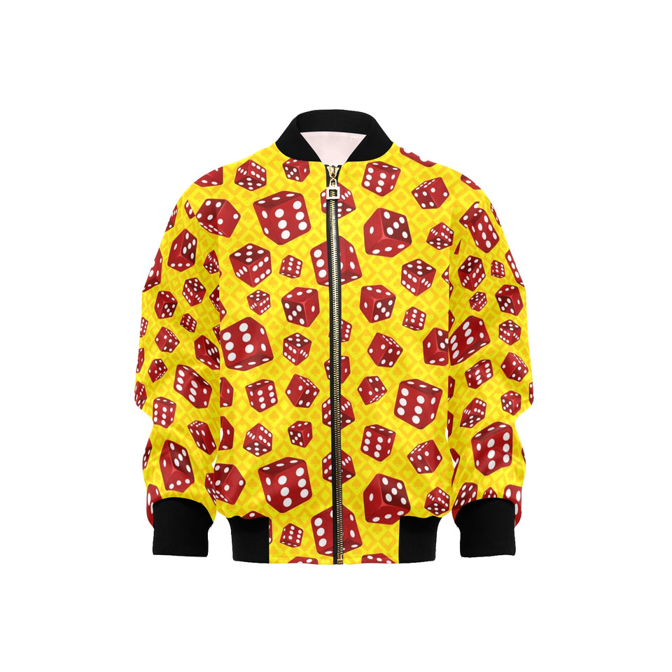 Dice Pattern Print Design 04 Kids' Boys' Girls' Bomber Jacket