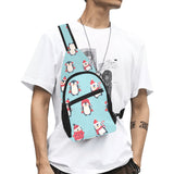 Cute penguin christmas design pattern All Over Print Chest Bag