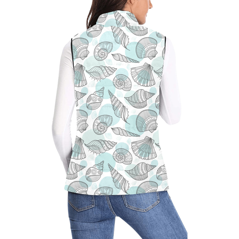 Shell polynesian tribal Women's Padded Vest